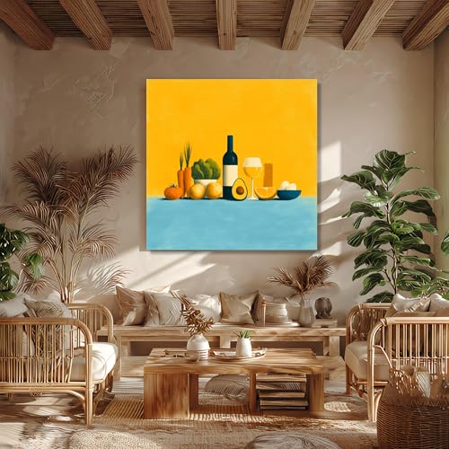Décoration colorée pour la cuisine solution murale moderne grand format