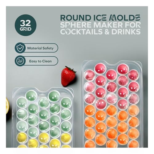 Molde para bolas de hielo redondas 3 unidades con bandeja miniatura 2