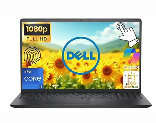 Dell �^�b�`�X�N���[�� 15.6�C���` FHD �r�W�l�X�m�[�g�p�\�R���BIntel 10-Core i7-1355U�v���Z�b�T�[�A8GB RAM 256GB SSD�A�w�䃊�[�_�[�A�o�b�N���C�g�L�[�{�[�h�AAI Copilot�AWindows 11�A�e��