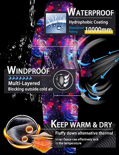 Image of GEMYSE Kids One Pieces Ski Suits Jumpsuits Boys Girls' Winter Outdoor Snowboarding Waterproof Snowsuits