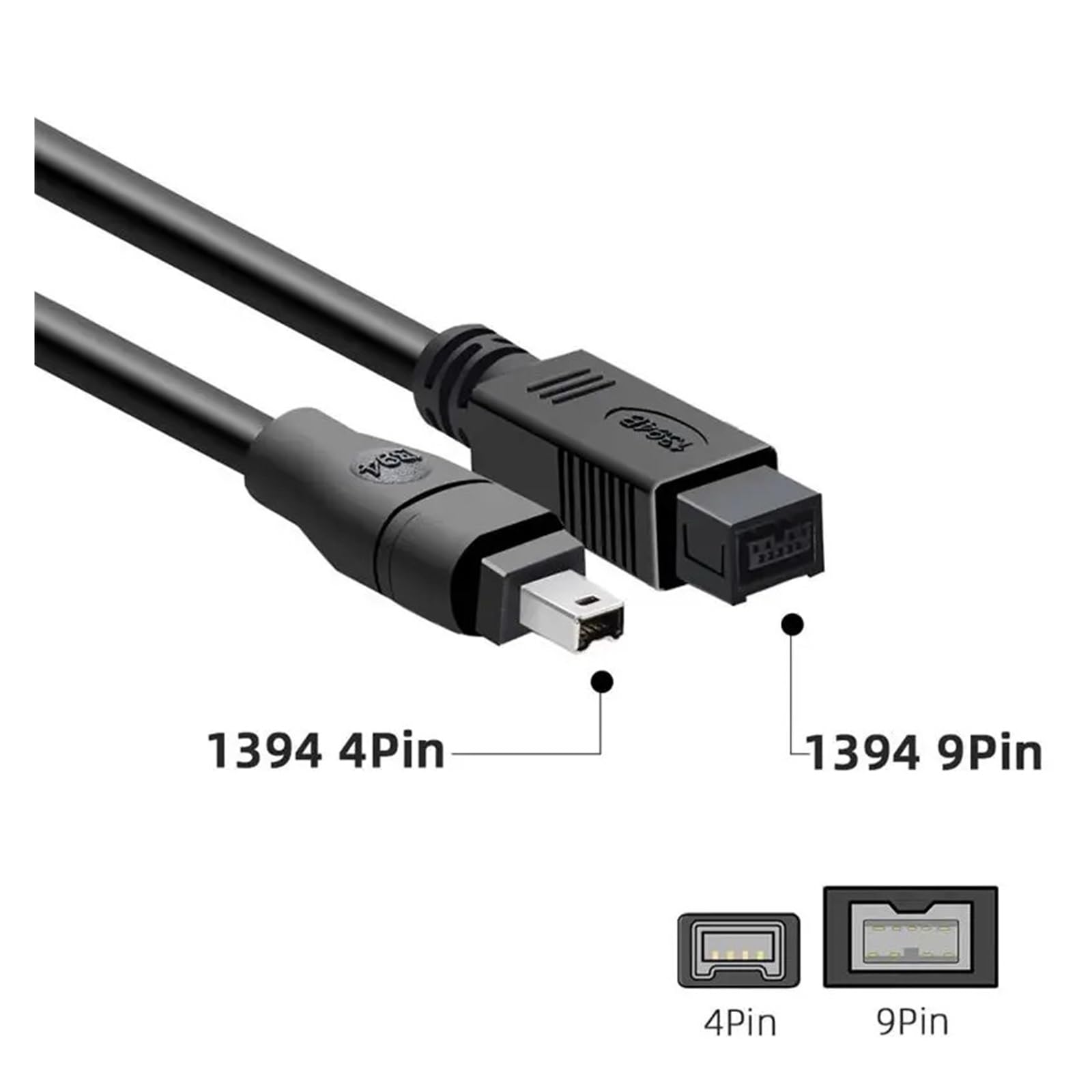 Cavo dati da 1,8 m, 300 cm, 4,5 m, 4P/9P, IEEE 1394, Firewire da 800 a 400 9 pin maschio a 4 pin (3 m)