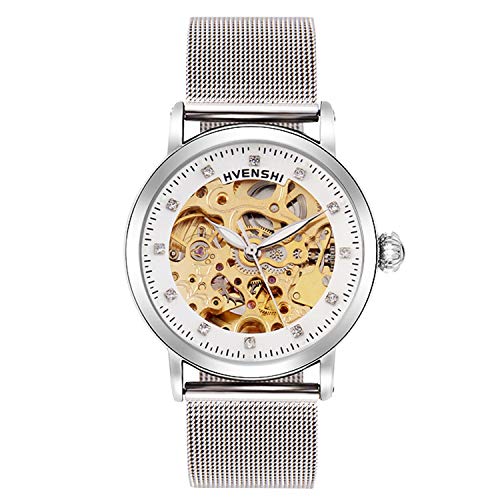 RORIOS Women Automatic Mechanical Watch Self-Winding Skeleton Dial Stainless Steel Strap Ladies Wristwatches, white a, Mechanical,Self-winding (B082MCQLVN) Amazon Price History, Amazon Price Tracker
