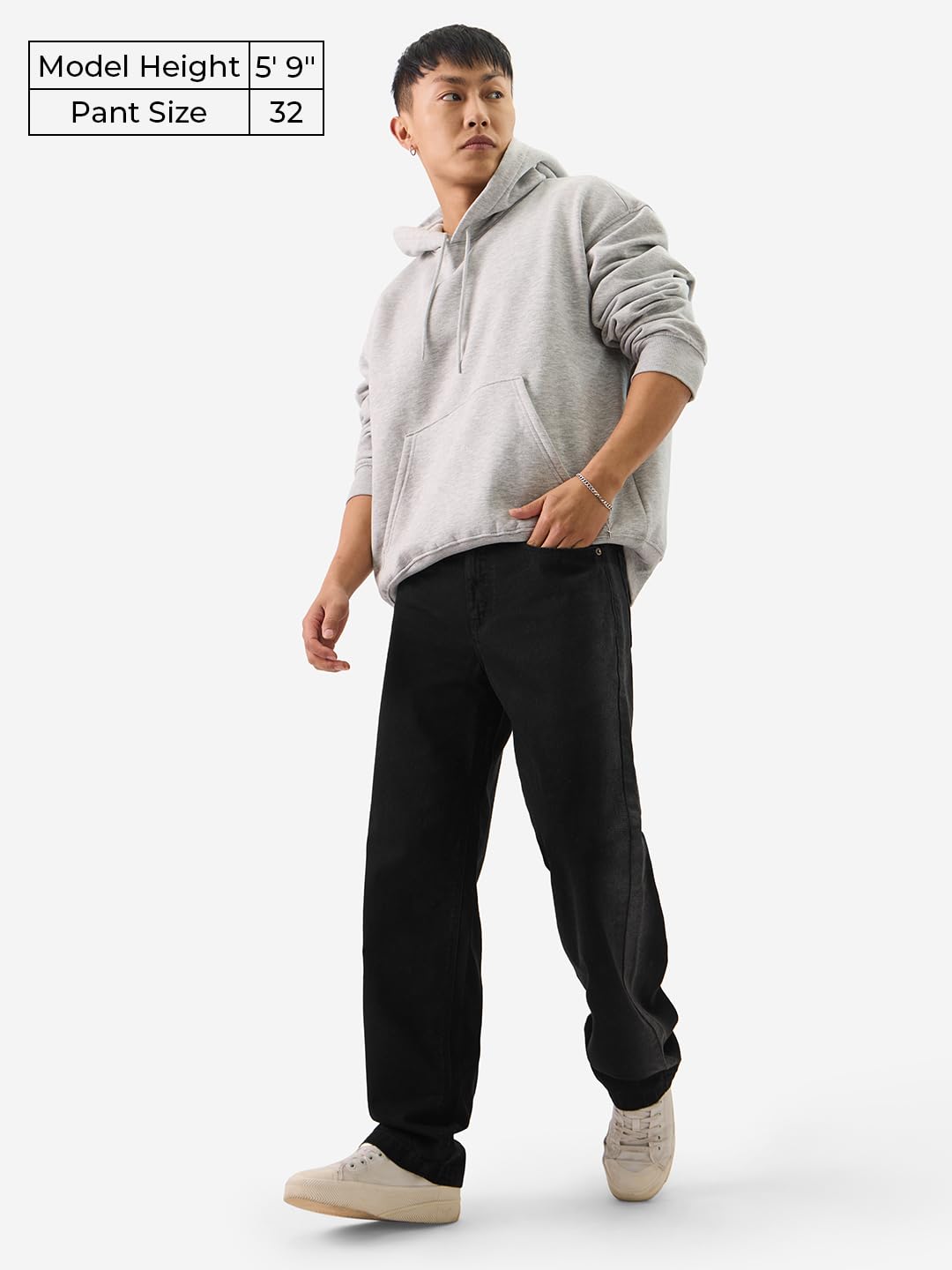The Souled Store Dark Sapphire Pantalones vaqueros de mezcla de algodón para hombre y niño, corte recto, acampanados, formales, elásticos, con botones, estilo de cintura