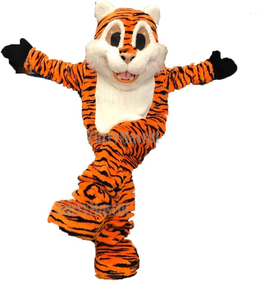New Orange Tiger Animals Mascot Costumes Strip Tigers Mascotte Alligator School Spirit Mascota