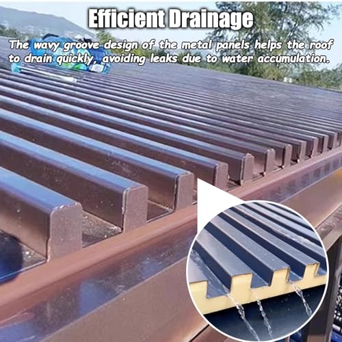 Láminas de techo de aluminio para cenadores y protección de terrazas 4