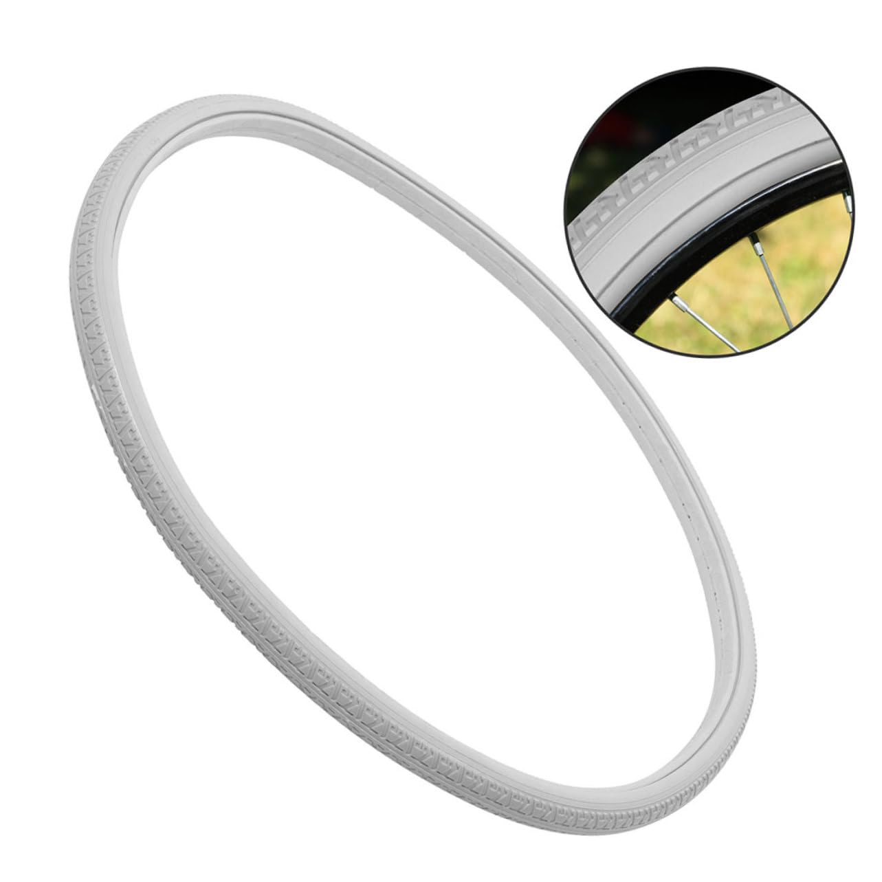 Didiseaon 2Pcs Elastic Solid Tire for Wheelchair Replacement Wheelchair Tires for Front Rear Wheels Durable Maintenance Design