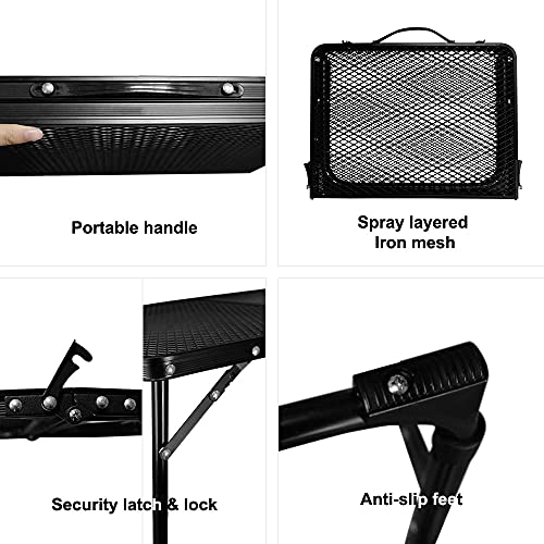 Mesa plegable de camping TIYASTUN - pequeña, portátil, ajustable, para picnic y playa miniatura 6