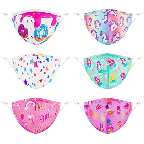Kids Washable Face Mask Masks, Cute Children Facemask Girls Age 2-4 3 8-10 Years Old Kid, Breathable Reusable Cloth Funny Kawaii Facemasks, Small Youth Child Teens Mascarillas Para NiÃ±os