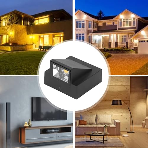 Image of GIGAWATTS 5W Up Down Wall Light BIS Approved One Way IP65 Waterproof LED with CRI Ra> 80 Exterior Indoor Mount Fixture Sconce Lamp for Home Patio Garden Balcony Decor (1Pc, Warm White)