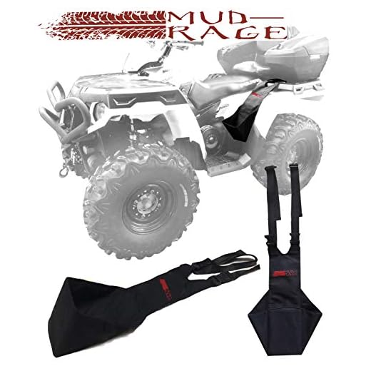 MUD-RAGE 2pc Universal Fit ATV Rear Passenger Foot Rests. Fits Any ATV and Passenger. Made for North American Mud