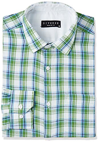 Image of Diverse Men's Checkered Regular fit Formal Shirt (DVF03F2L01-322 Multicolor