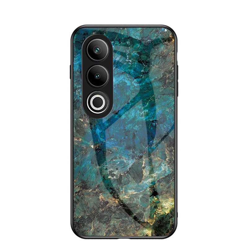 Cover Compatible with OnePlus Nord CE4 5G 【PC panel+Tempering glass+TPU silicone】3 in 1 Shockproof Phone Case Green