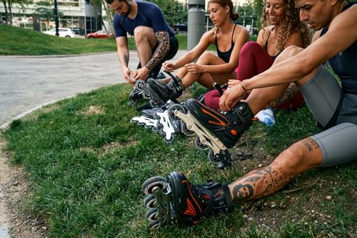 Image of Panther Inline Skates for Men with Adjustable Strap, 82mm Wheels and Soft Boot Fit for Skating, Roller Derby, Street Hockey (7.0-Gray /Black)