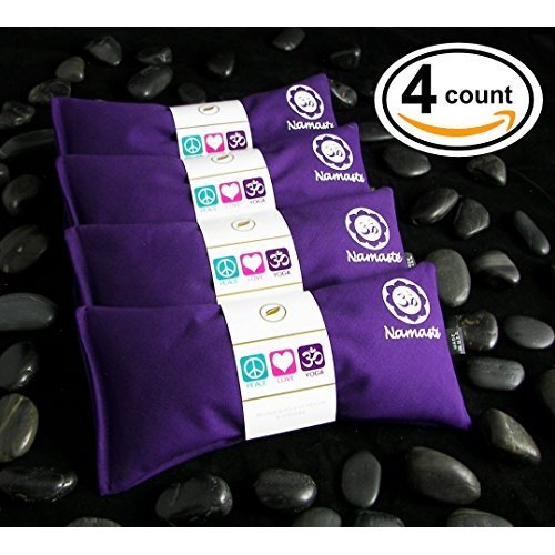 Namaste Yoga Lavender Eye Pillows 4 Pieces Purple Cotton By Happy
