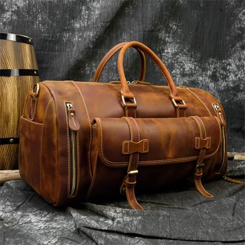 Handbags For Men Leather Travel Duffles Travelling Shoulder Laptop Bags Real Cow Skin Hand Luggage Bags3