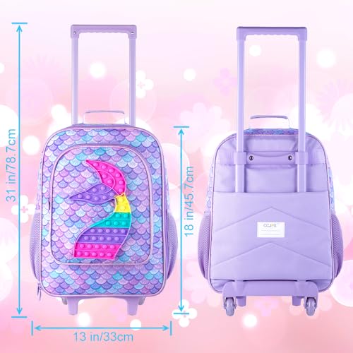 Kids Suitcase with Wheels for Girls and Boys, Rolling Carry on Luggage for Toddler Children3