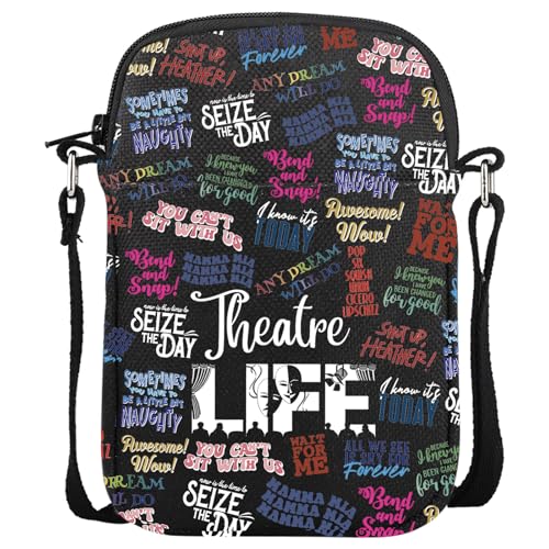 GJTIM Theatre Life Gift Theatre Life Crossbody Bag Drama Actor Actress Stage Performer Musical Artist Gift For Theatre Lovers