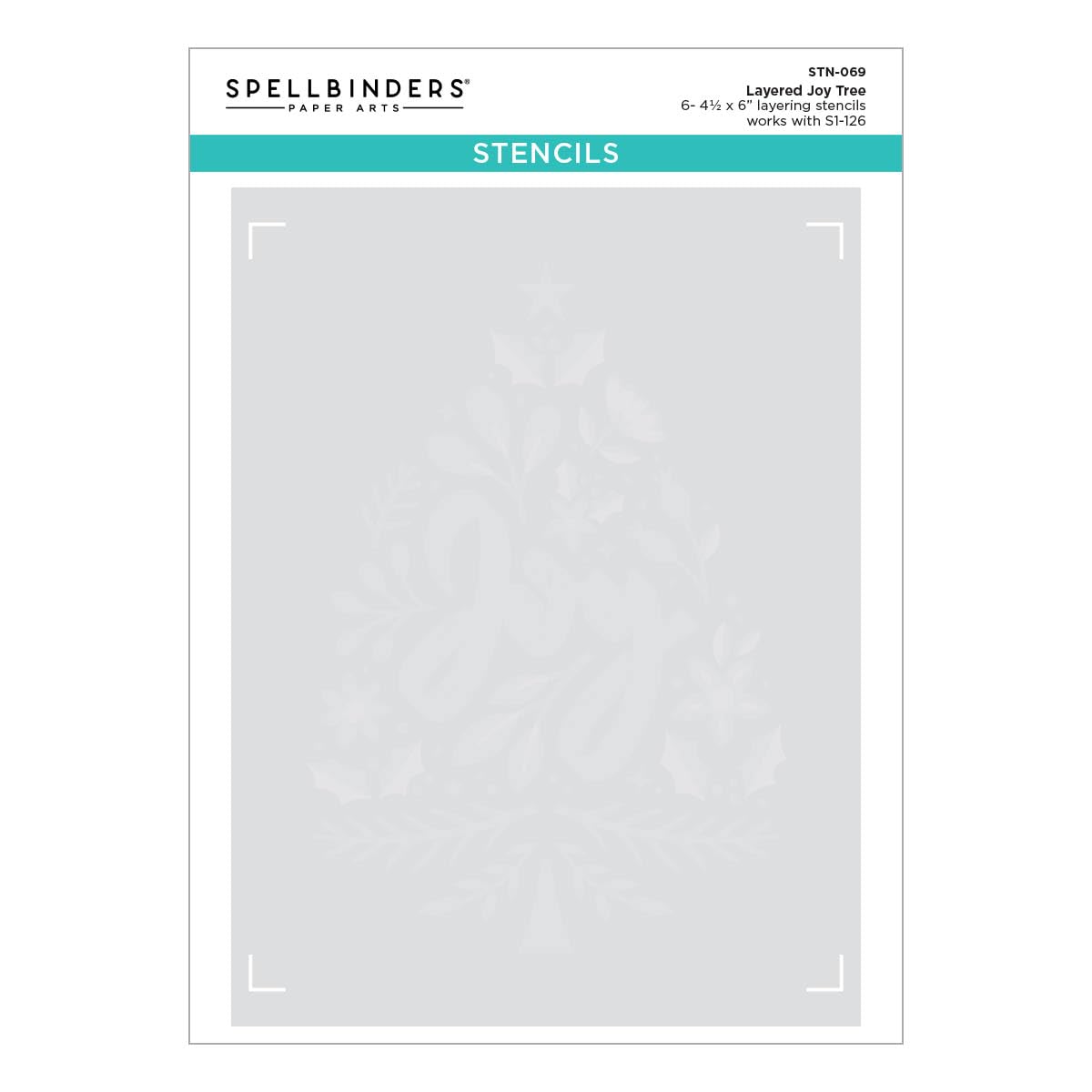 Spellbinders Clear Layered Joy Tree Stencils From The Layered Christmas Stencils Collection