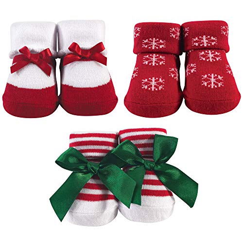 Hudson Baby Unisex Baby Socks Boxed Giftset Christmas Snowflake One Size