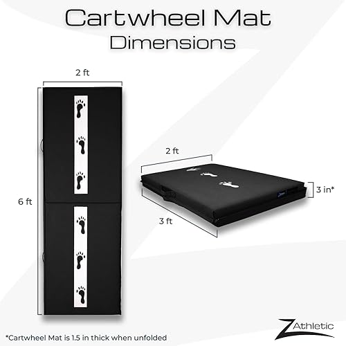 Miniatura 4 de Z Athletic Children's Cartwheel and Beam Training Folding Mat for Gymnastics and Tumbling