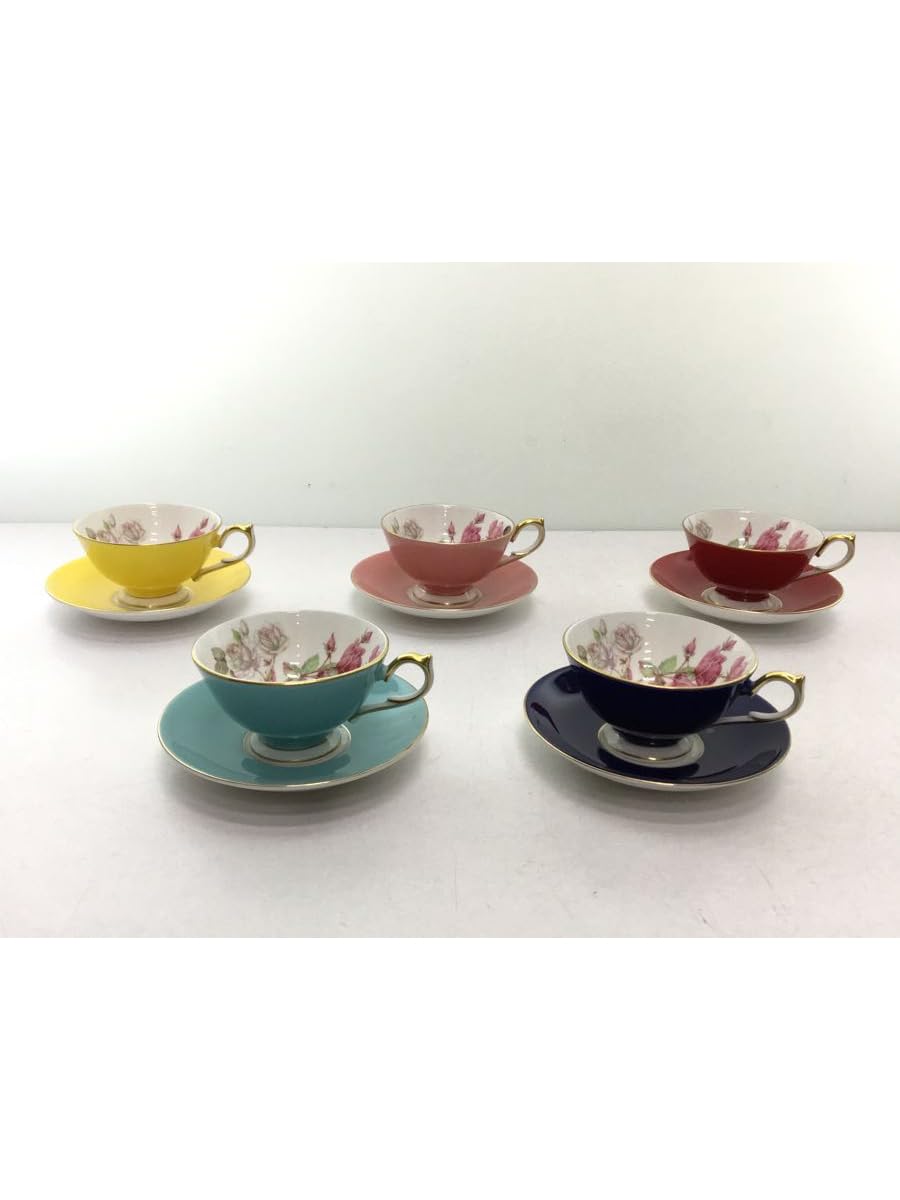 Amazon.co.jp: Aynsley カップ&ソーサー 5点セット エリザベスローズ 