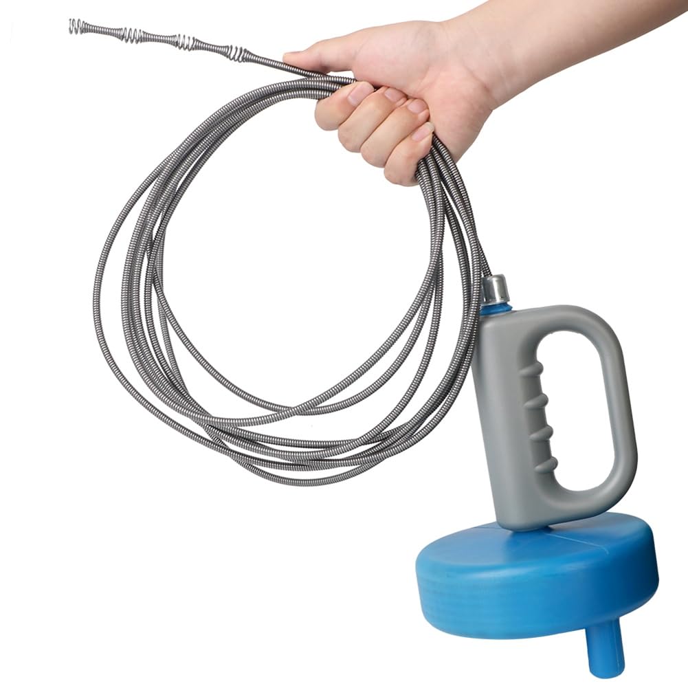 CTRLZS Bathroom Kitchen Sink Toilet Drain Unblocker Sewer Pipe Plunger Dredge Extendable Handheld Cleaning Tools 5 Meter