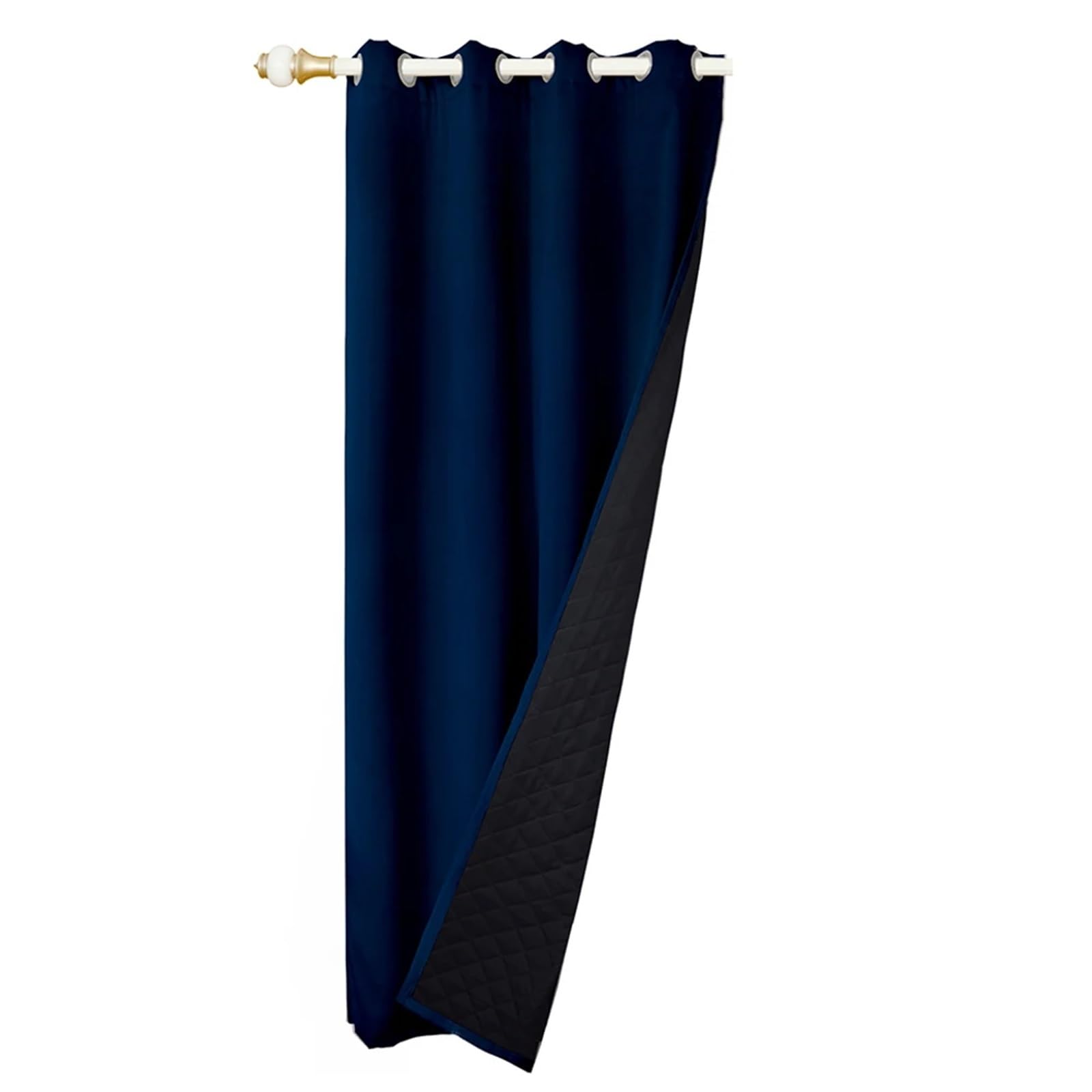 YDYAENIO blackout curtains Winter Thick Thermal Curtains Blackout for Living Room for Bedroom Living Room Kitchen Window(Blue2,132x160cm)