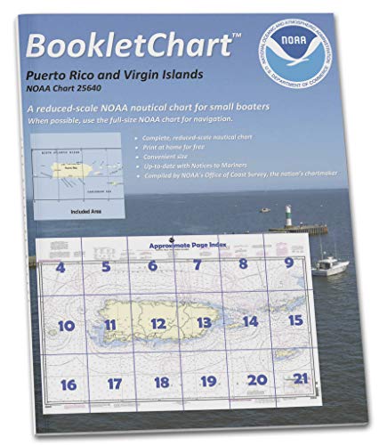 Paradise Cay Publications NOAA BookletChart 25640: Puerto Rico and Virgin Islands