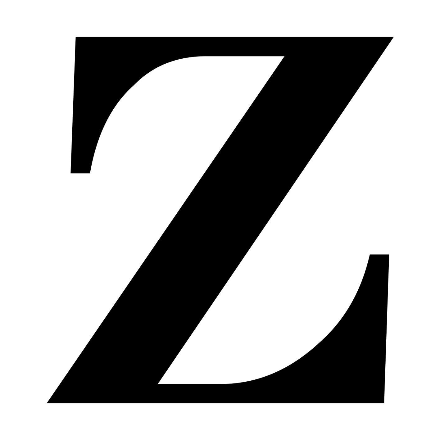 Small Z Script Letter Z Lettertype Single Character Z Font In Orange And Yellow Color