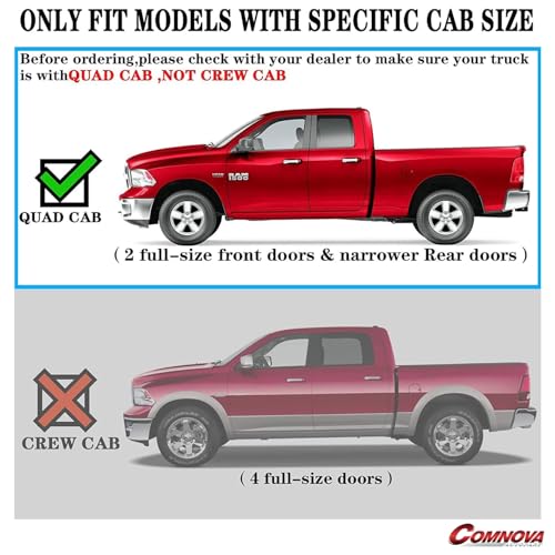 Image of COMNOVA Aluminum Running Boards Side Steps for 2009-2018 Ram 1500 Quad Cab