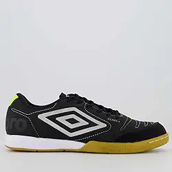Chuteira Umbro Class+ Futsal Preta e Lime