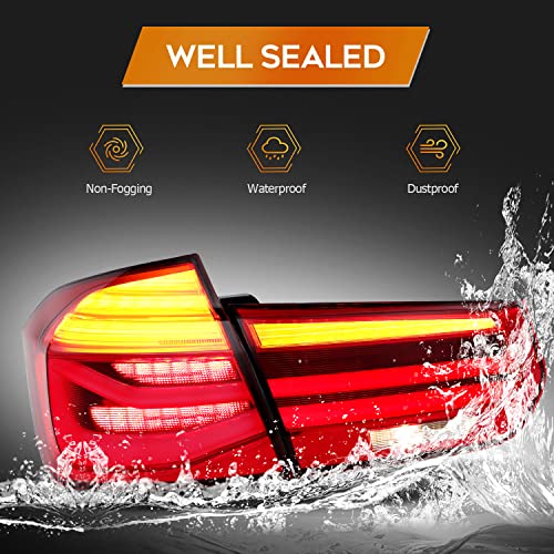 LED Tail Light Assembly for F30 2013-2015 with LED Sequential Turn Signal Light Rear Lamps Driver and Passenger Side - Image 6