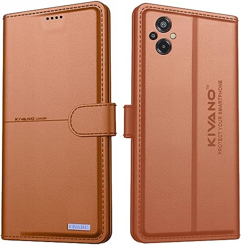 Image of KIVANO Compatible with Xiaomi Redmi 11 Prime 4G Flip Cover | Leather Finish | Inside Pockets & Inbuilt Stand | Shockproof Wallet Style Magnetic Closure Back Cover Case