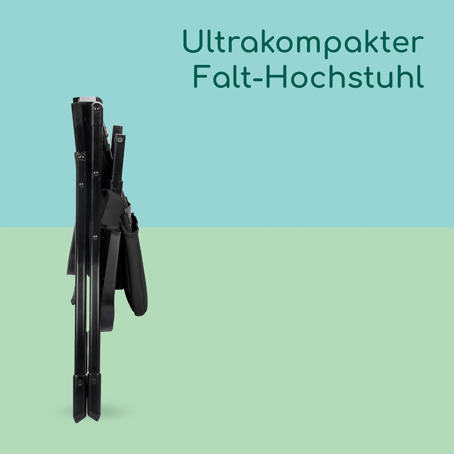 Bebeconfort Lily, Babyhochstuhl, 6 Monate–3 Jahre, 9–15 kg, ultrakompakt faltbar, leichter Hochstuhl (4 kg), leicht zu reinigen, weich gepolstert, einfach mit einer Hand faltbar, Tinted Graphite