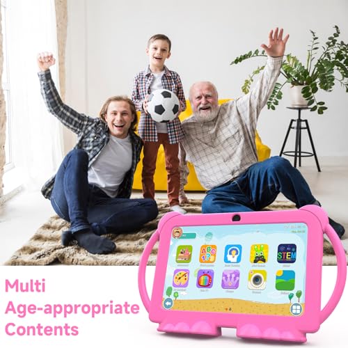 Image of 2025 Kids Tablet, Kids Android 12 Tablet 7 inch, 4+32 GB ROM (1TB Expansion), Parental Controlled Toddler, BT, WiFi, Dual Camera, Shockproof Case