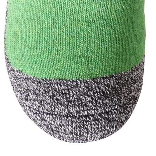 Image of EnerWear 6 Pack Women's Wool Outdoor Hiking Trail Crew Sock (US 9-11, Green /Grey)