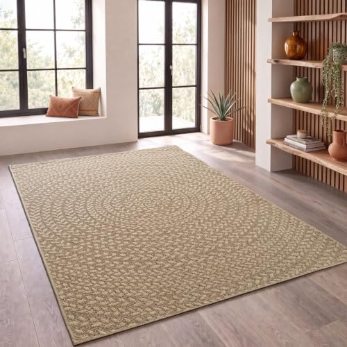 Paco Home Outdoor Teppich Wetterfest, moderner Jute-Look in natürlicher Sisal Optik, Robust, ideal für Terrasse Wohnzimmer & Küche… – Ansicht 1