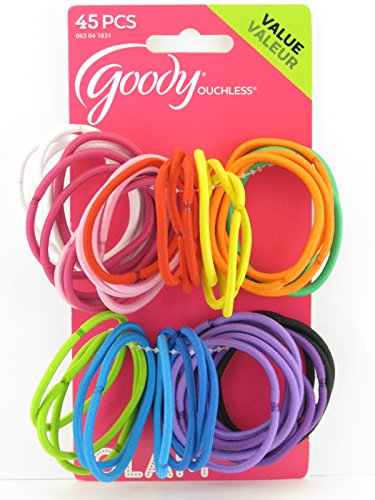 Goody Girls Oucless 3MM Hair Elastics, 45 Count