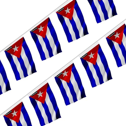 Guirlande drapeau Cuba 14x21cm pour match de sport et fête nationale