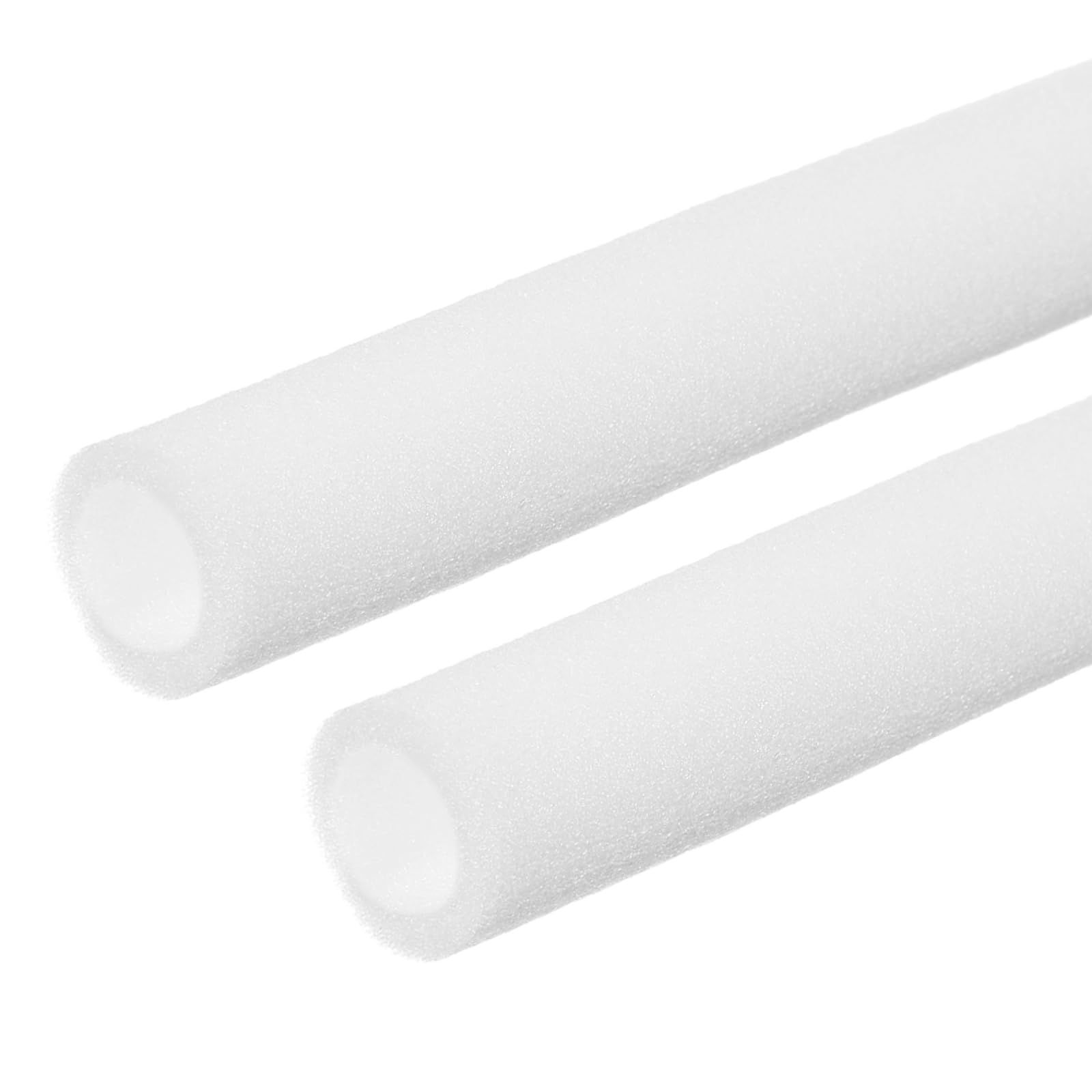 PATIKIL 2 Stück Rohrisolierung Schaumstoff 2m Lange, 50mm ID x 60mm OD Isolierung Rohr Schaumstoffschlauch für Heizung Sanitär Heizungsrohr Schwimmbadgriff (Weiß)