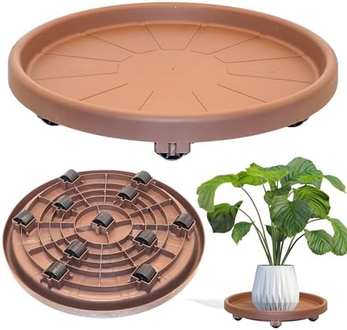 Prato com Rodas 45cm Suporte para Vasos com Rodízios Suporta até ...