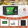 12V 300Ah LiFePO4 Battery, 5000+ Deep Cycles Lithium Battery with 200A BMS & LCD Voltmeter, Rechargeable Batteries for Marine, RV, Off-Grid Solar, Home Backup Power, Trolling Motors, Boat