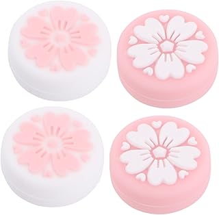 Yardenfun 4 Pçs Tampa Do Botão De Aderência Do Joystick Tampa Protetora Do Joystick Botão De Aderência Do Joystick Punho Da Botão Rosa Tampa Basculante Estojo Do Botão De Aderência Do