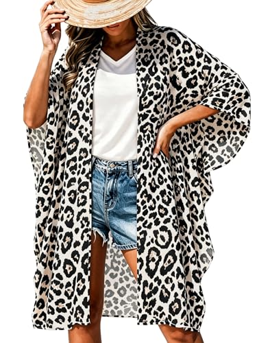Image of Women's Kimono Beach Cover up for Summer Bathing Suits Cardigans Casual Loose Swimwear 2026