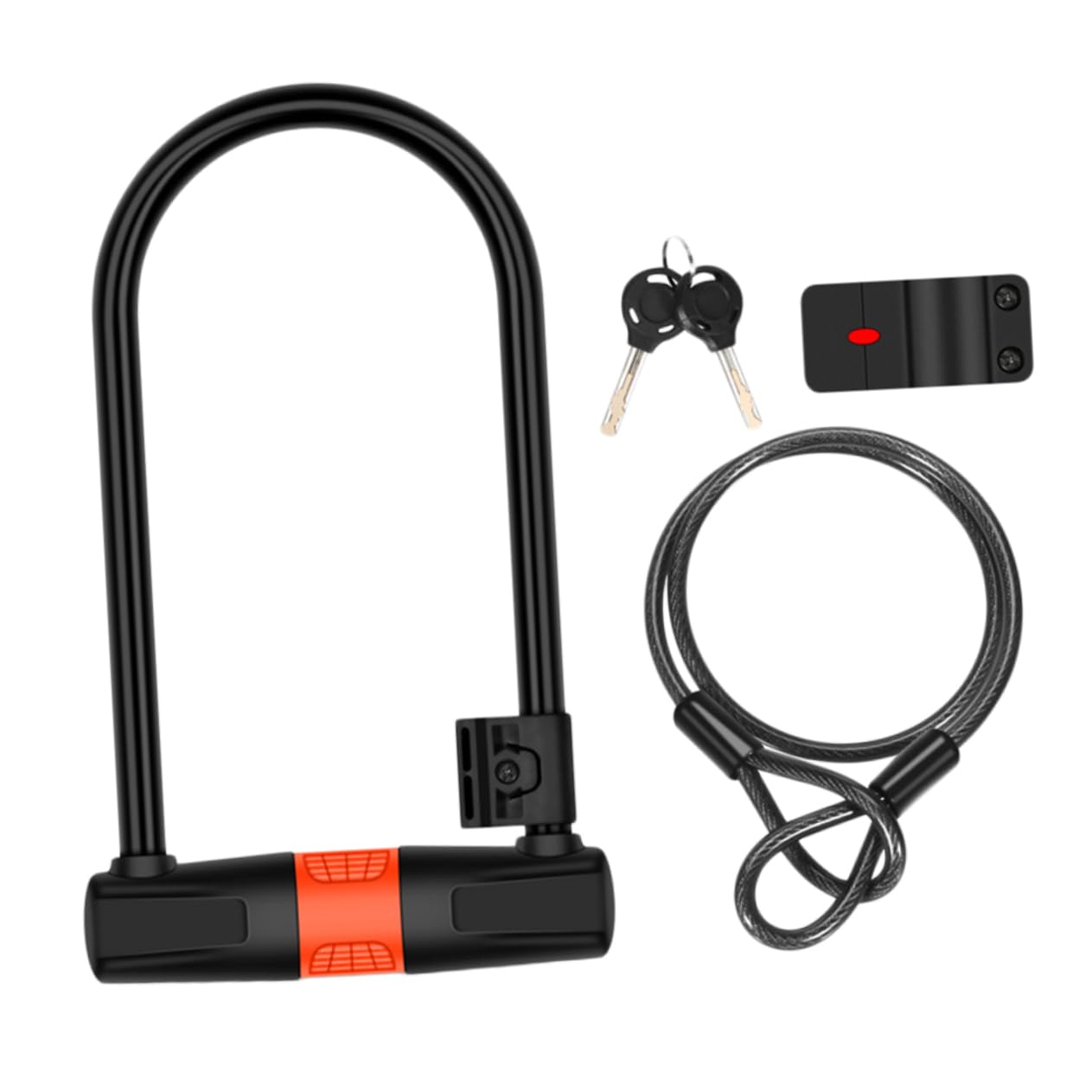 Antivol vélo U anti-vol et câble acier robuste pour protéger votre VTT noir