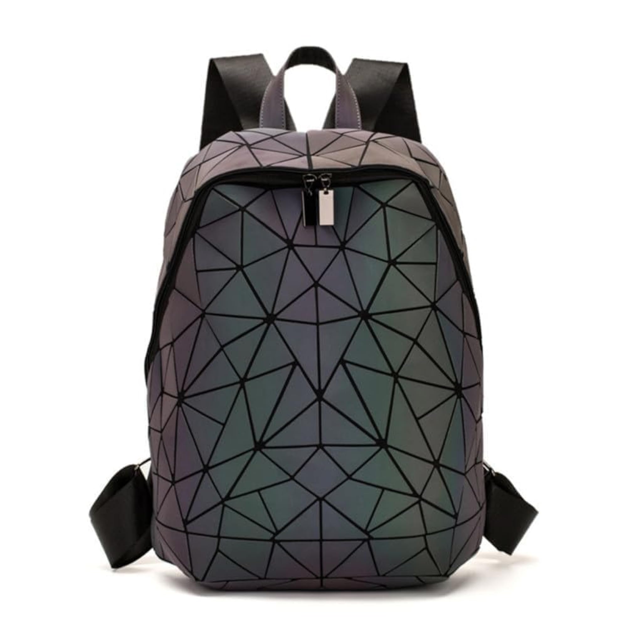 Geometric Holographic Luminous Backpack for Girls