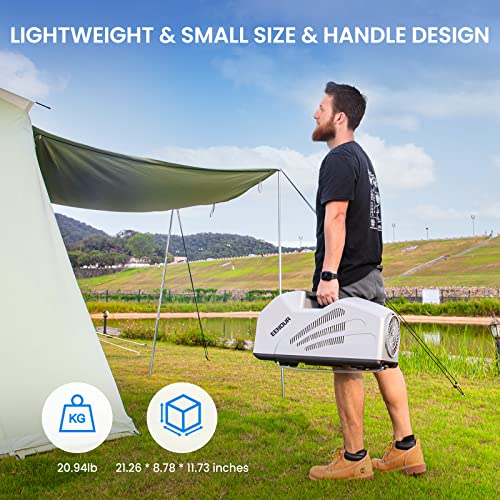 EENOUR QN650 Portable Air Conditioners, Home AC Cooling Unit 2350 BTU, 24V DC & 100-240V AC, 3 Fan Speeds, LCD Display, 59~86 °F for Camping Tent, Room, Car and RV - Thumbnail 6