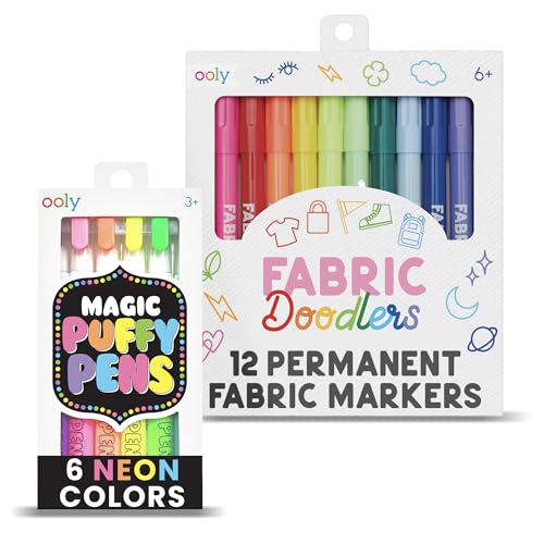 Ooly 191-421 Magic Puffy Pens & Permanent Fabric Marker Bundle cover