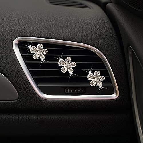 Miniatura 6 de Ambientadores de coche para mujer, accesorios brillantes, decoración de salida de aire para mujeres, aromaterapia, clip de ventilación de aire,