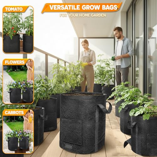Bolsas para cultivar patatas y remolacha sin encharcamiento gracias a su tela de 15 galones 4
